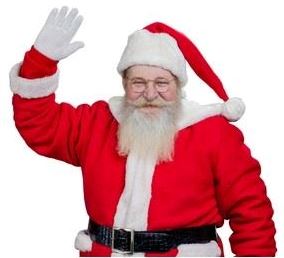 waiving santa