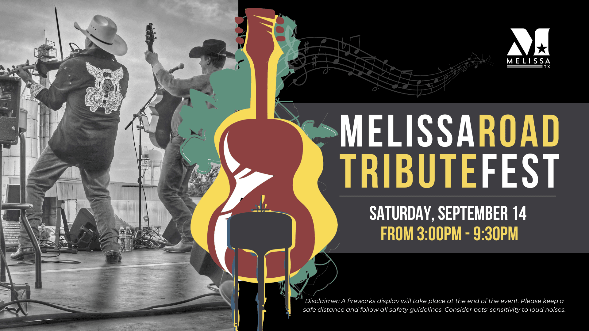 Black background with words 