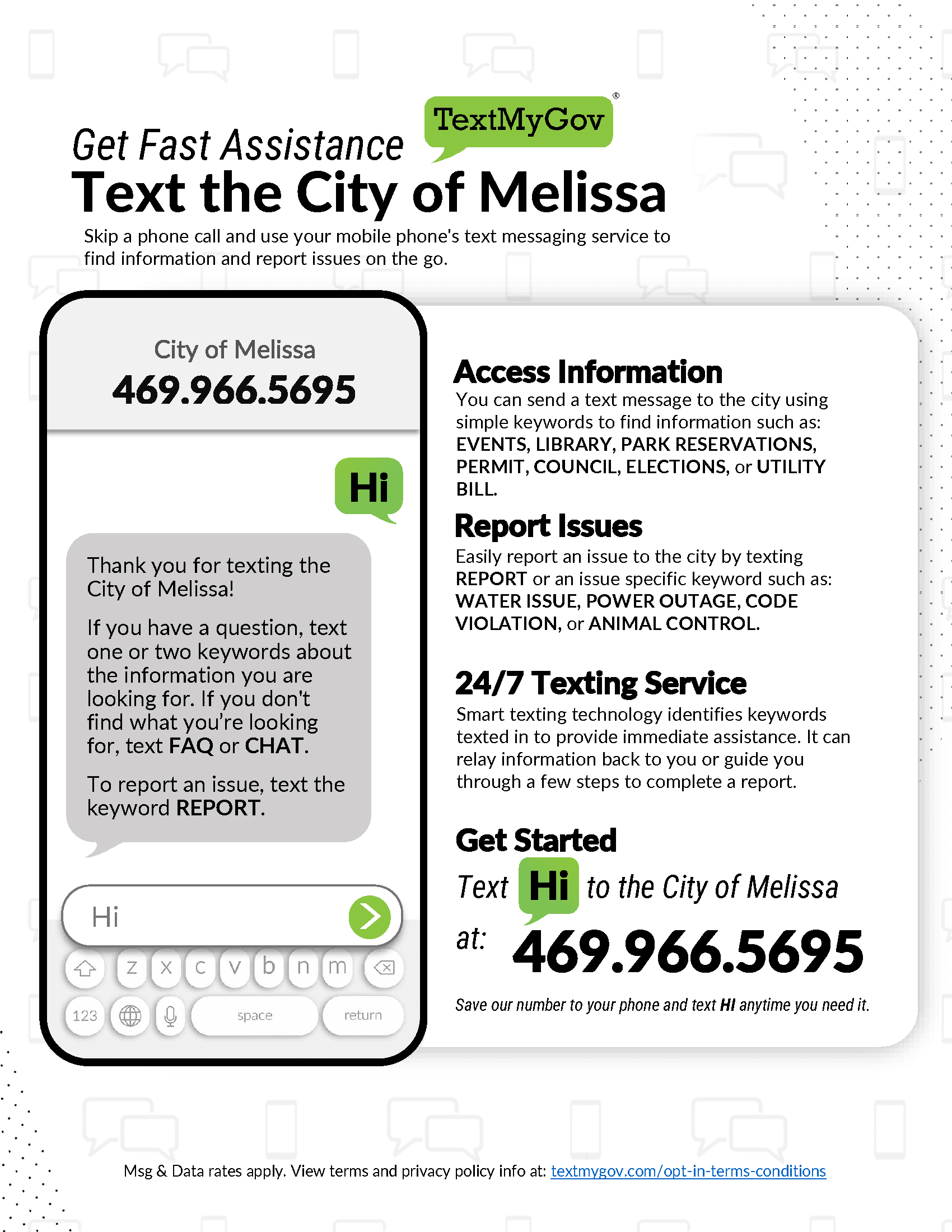 Detailed Alerts for TextMyGov