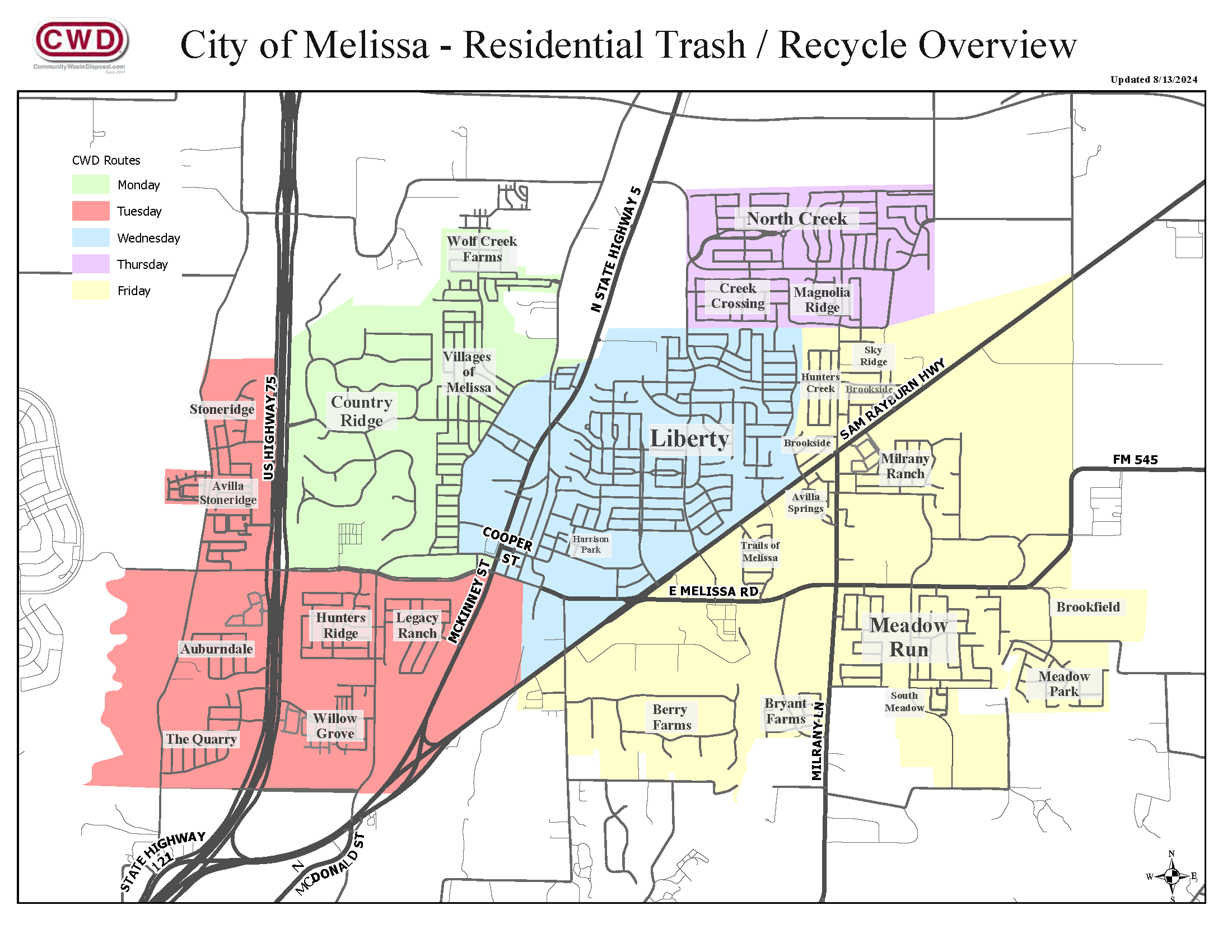 Melissa - Service Day Map - 8.13.24